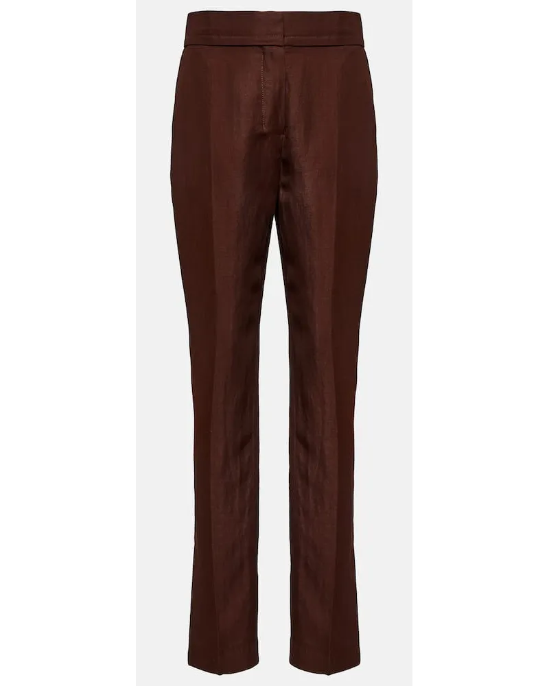 Jacquemus High-Rise-Hose Le Pantalon Tibau Braun