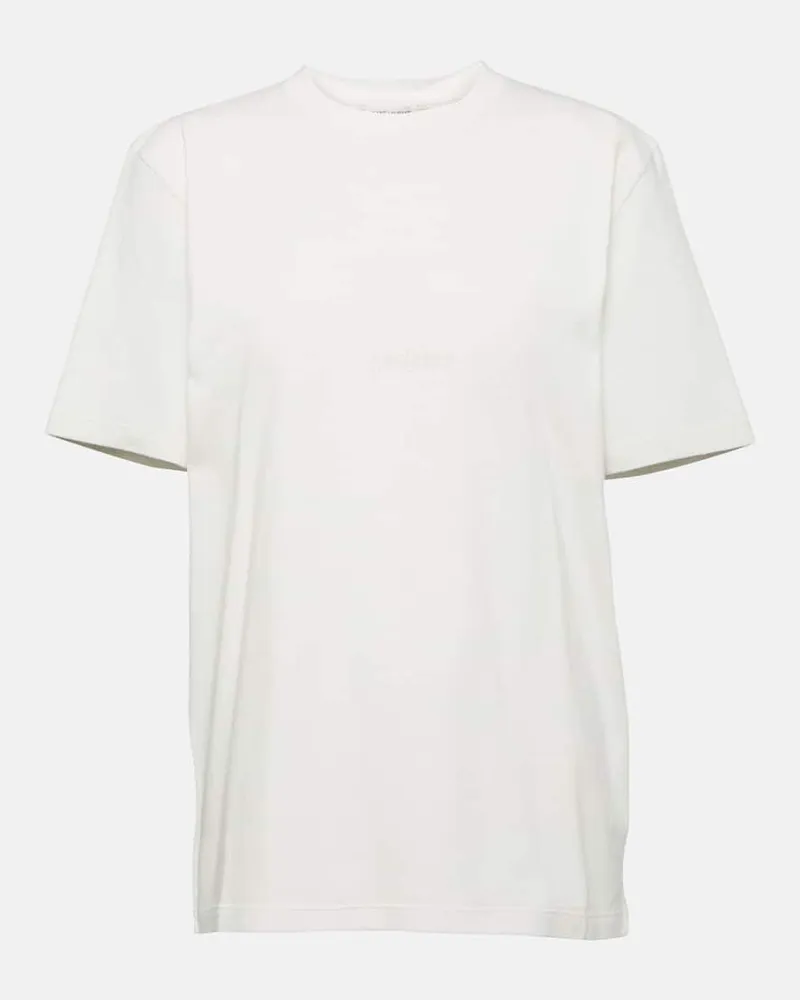 Saint Laurent Oversize-T-Shirt aus Baumwolle Weiß