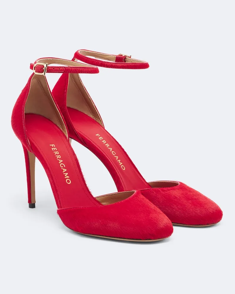 Ferragamo Pumps Maily aus Leder Rot