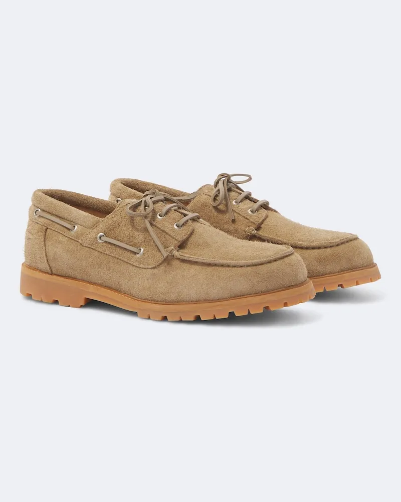 Studio Nicholson Segelschuhe Guston aus Veloursleder Beige