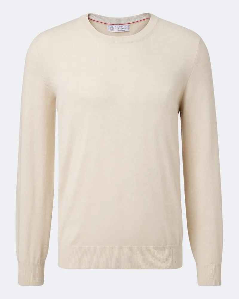 Brunello Cucinelli Pullover aus Kaschmir Beige
