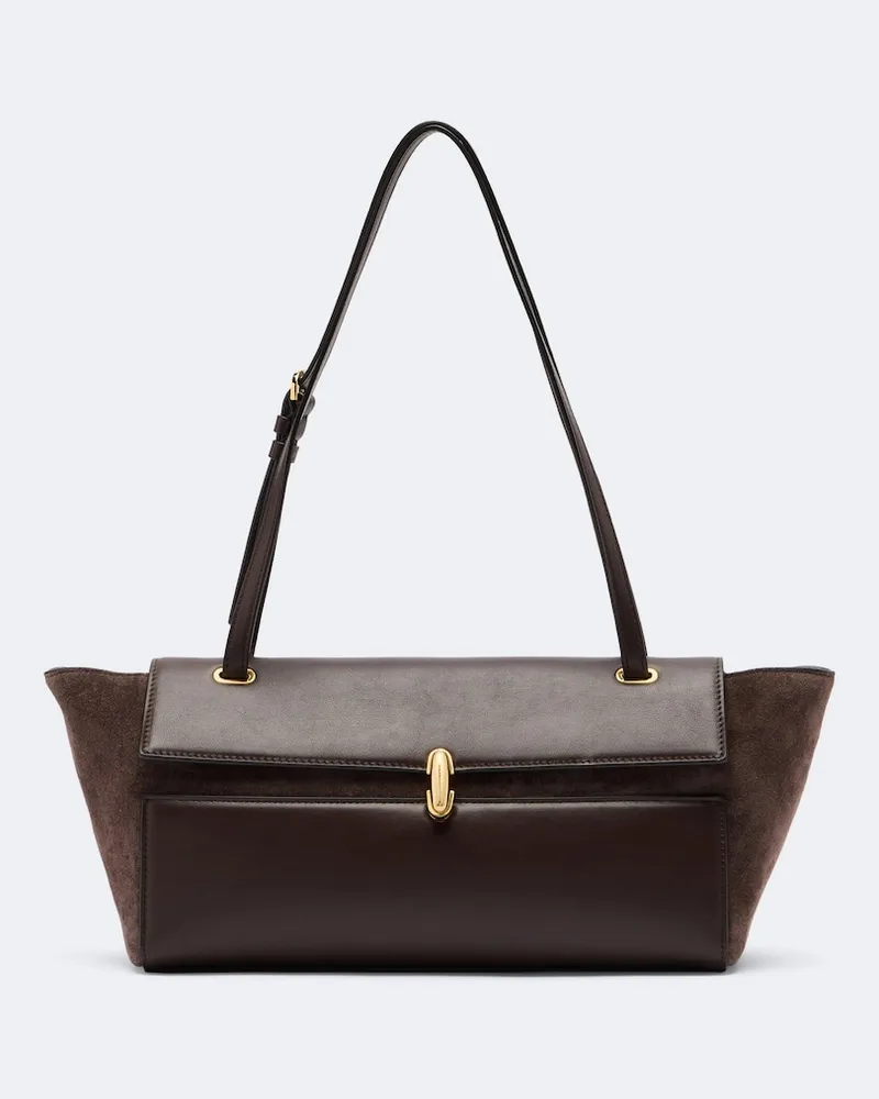 SAVETTE Schultertasche Symmetry Trapeze Medium Braun