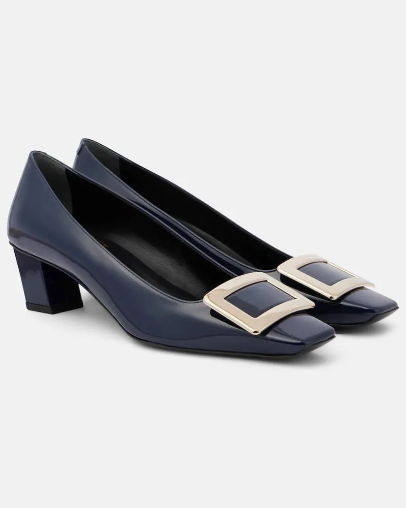 Roger Vivier Pumps Belle Vivier 45 aus Lackleder Blau