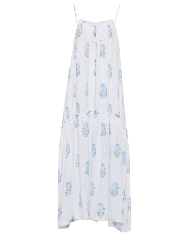 Heidi Klein Bedrucktes Maxikleid Eden Weiß