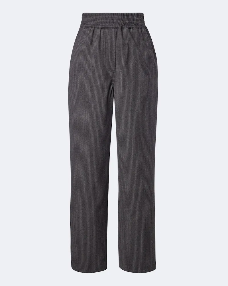Jacquemus Straight Hose aus Schurwolle Grau