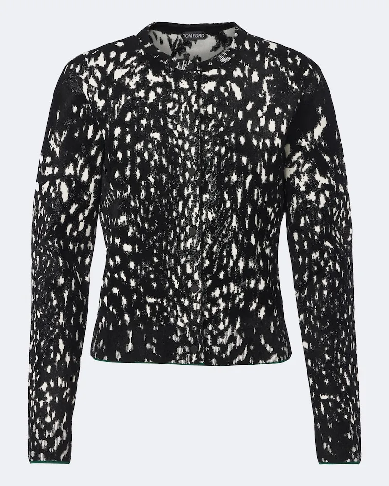 Tom Ford Cardigan mit Samt Schwarz