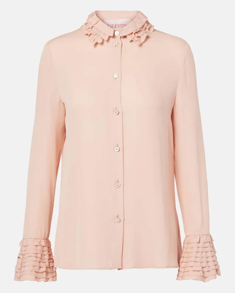 Valentino Garavani Bluse aus Seidengeorgette Pink