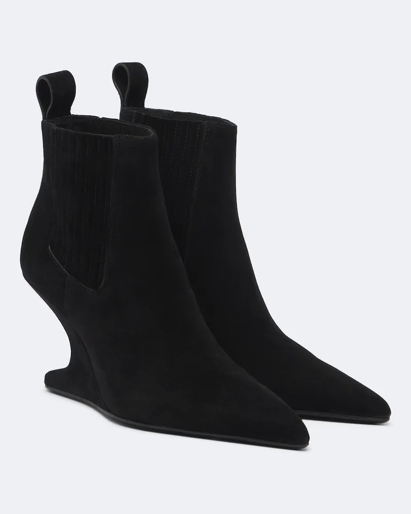 Rick Owens Stiefel Cantilever aus Veloursleder Schwarz