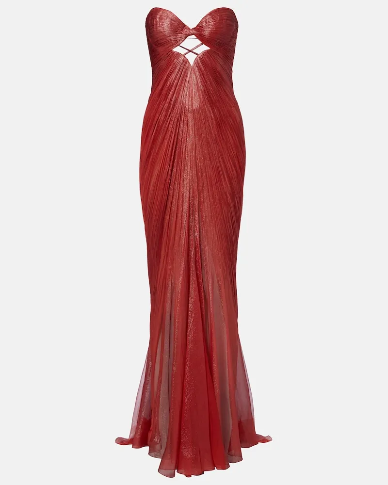 Maria Lucia Hohan Robe Rachel aus Seidenmusselin Rot