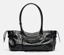 Schultertasche Le City East-West aus Leder