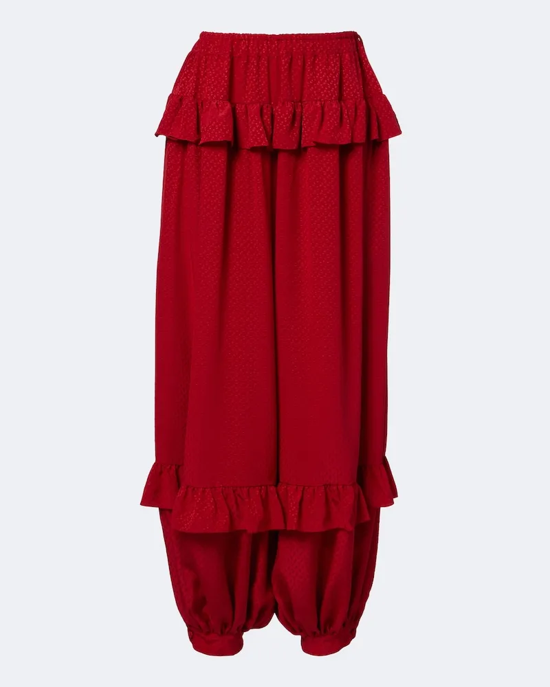 Chloé Chloé Ballonhose aus Seiden-Jacquard Rot
