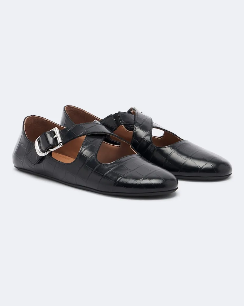 Alaïa Alaïa Ballerinas aus Leder Schwarz