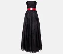 Bustier-Robe aus Seidenorganza