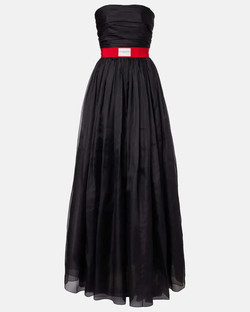 Givenchy Robe aus Seidenorganza Schwarz