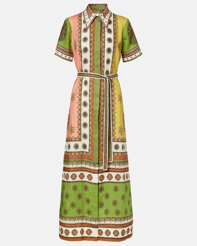ALEMAIS Alémais Hemdblusenkleid Contina aus Leinen Multicolor