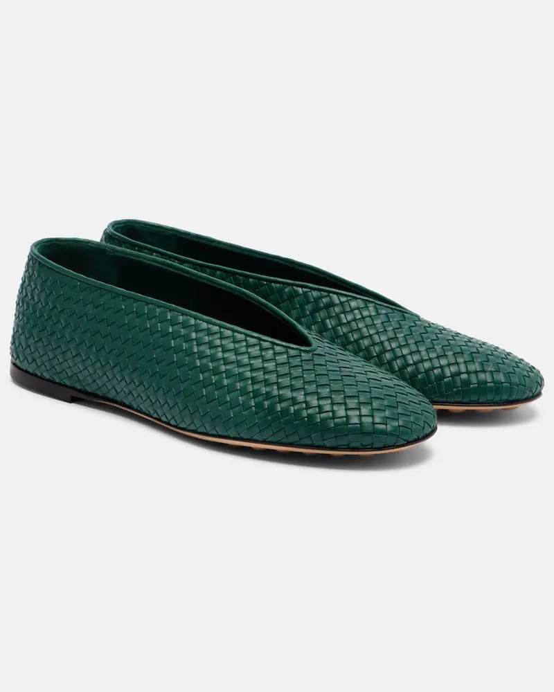 Bottega Veneta Ballerinas Rosa aus Leder Grün