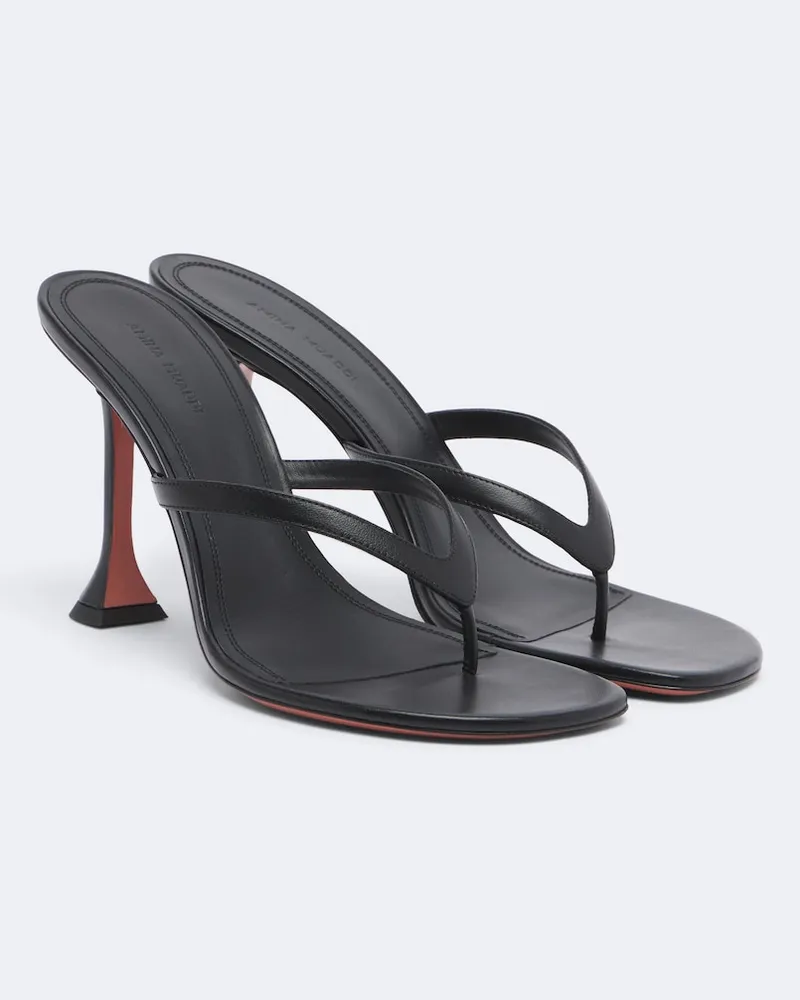 Amina Muaddi Sandalen Juliette aus Leder Schwarz