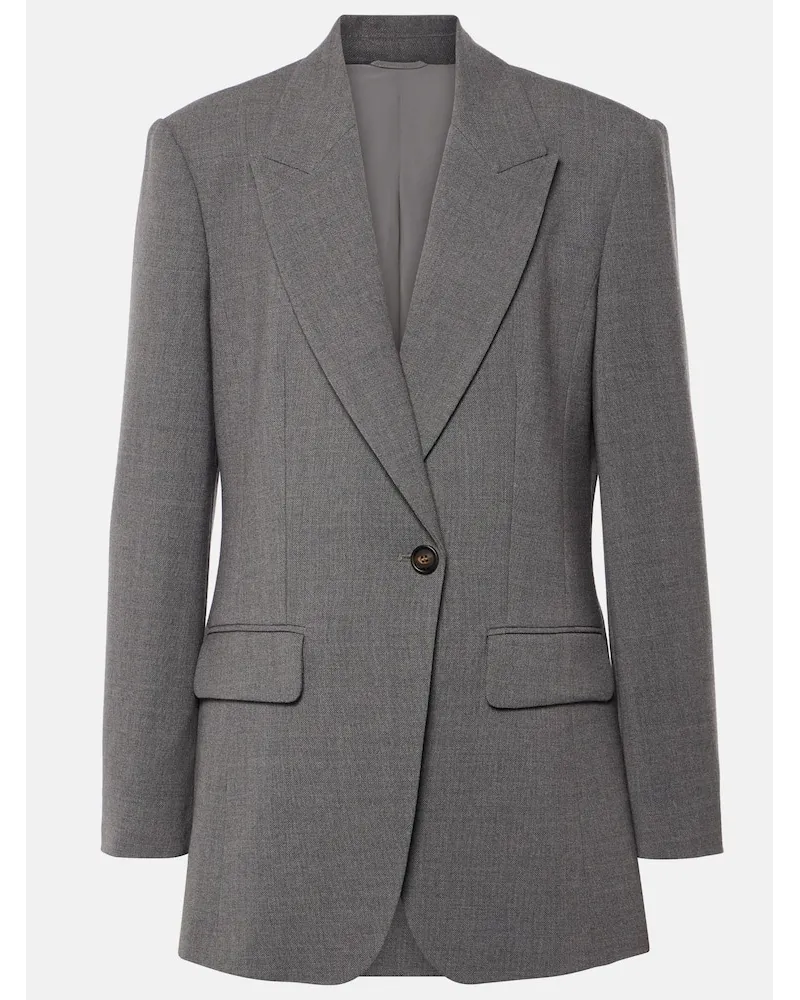 Brunello Cucinelli Blazer aus Wolle Grau