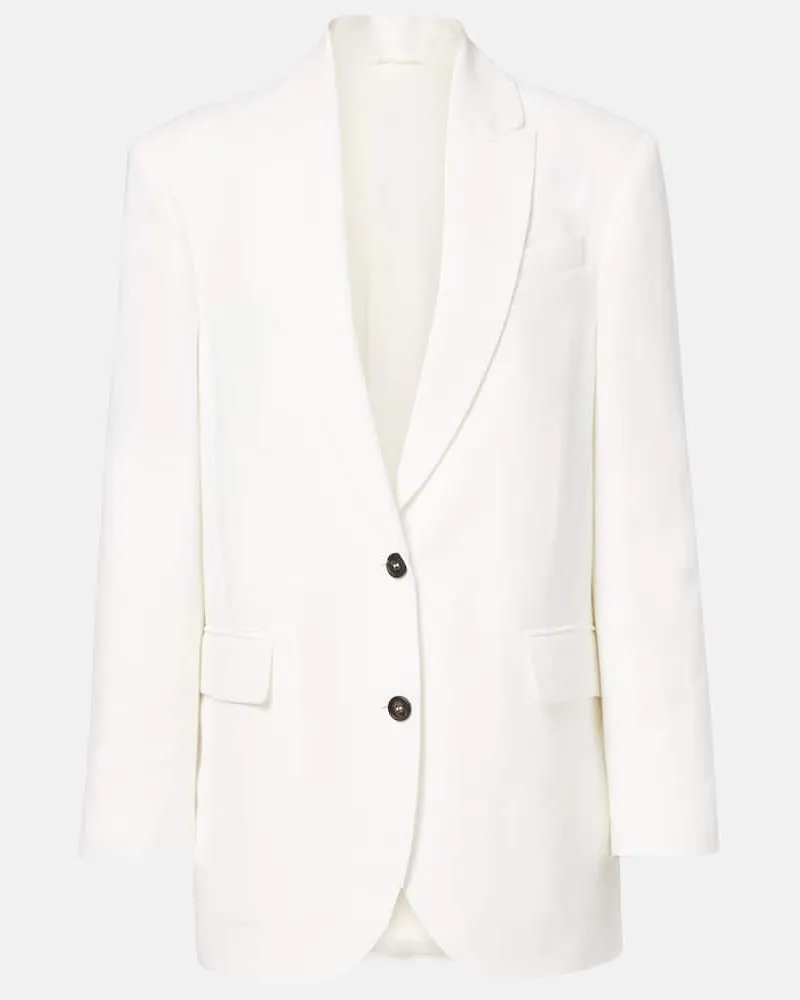 Brunello Cucinelli Blazer Monili Weiß