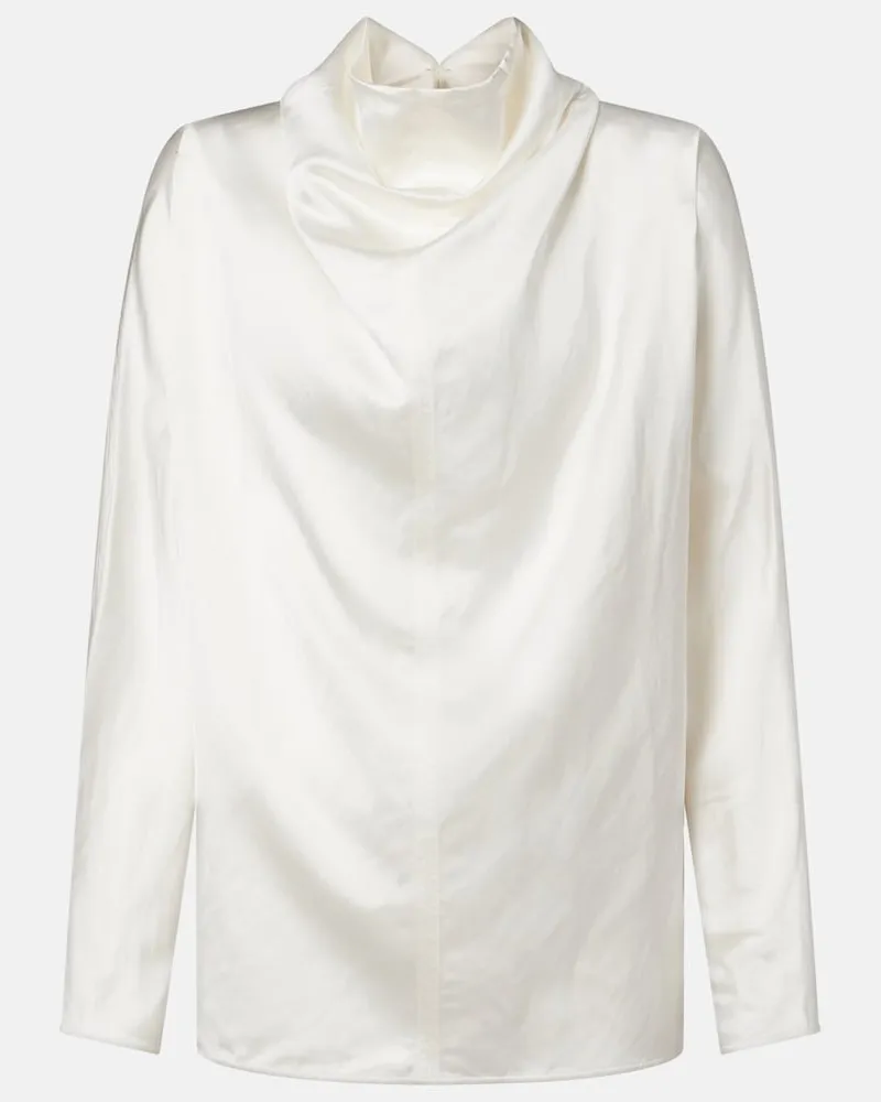 Totême Bluse aus Satin Weiß