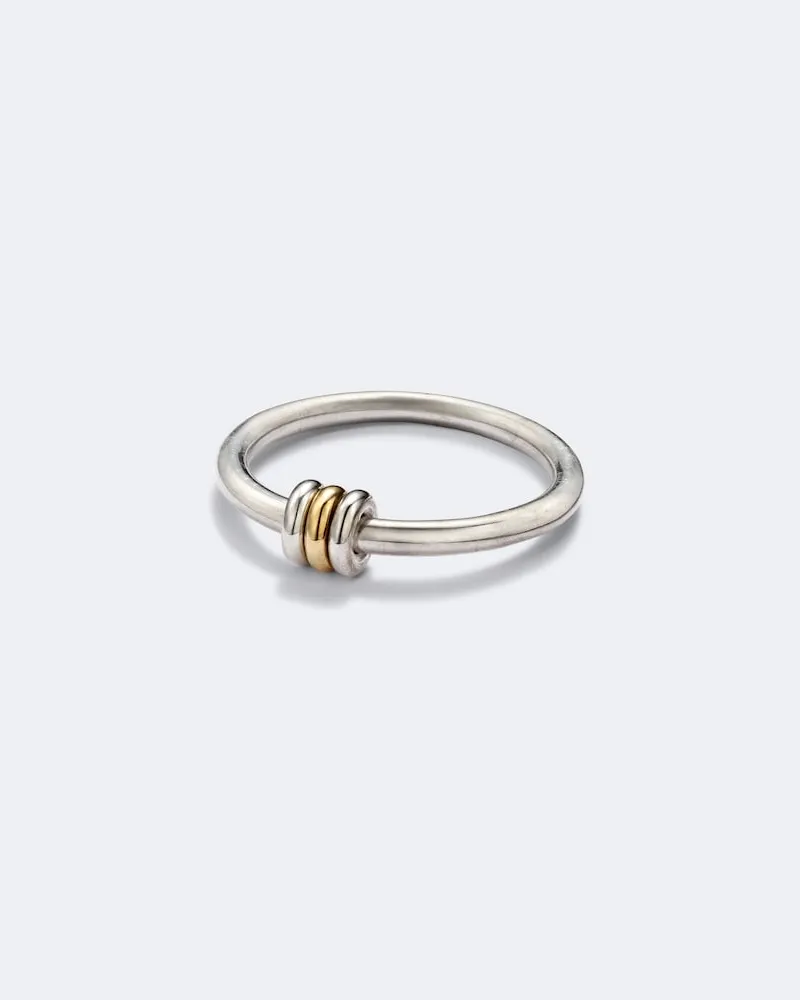 Spinelli Kilcollin Ring Sirius aus Sterlingsilber mit 18kt Gelbgold Silber