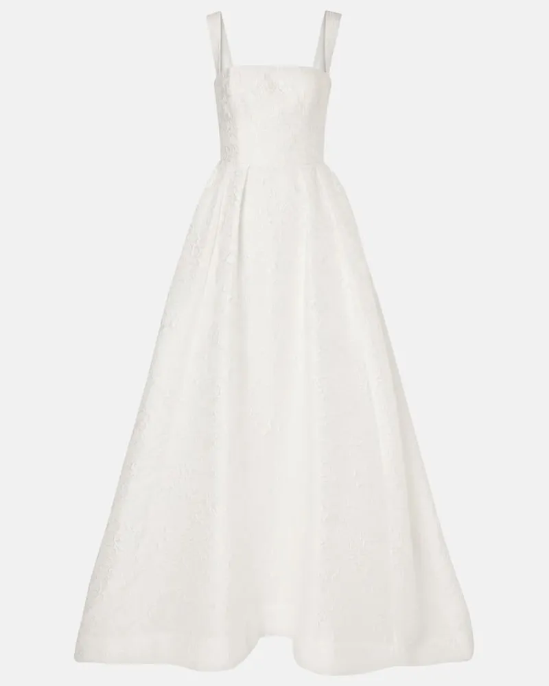 Rebecca Vallance Bridal Robe Esther aus Jacquard Weiß