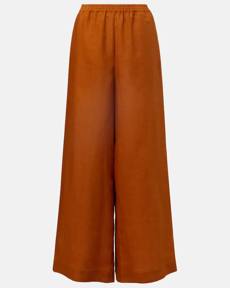 Eres Weite Hose Select aus Leinen Braun