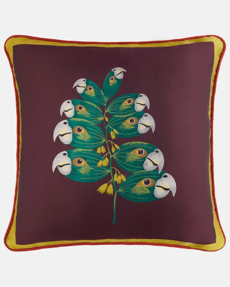 La DoubleJ Kissen Parrotstem Burgunderrot