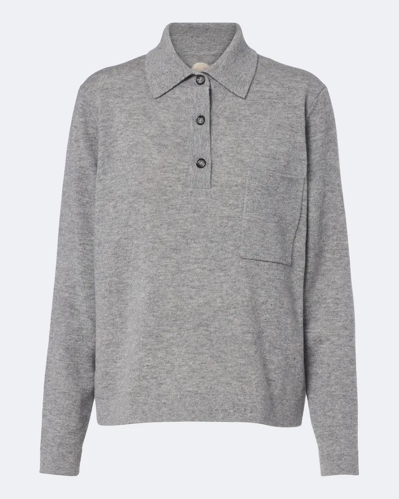Jardin des Orangers Polopullover aus Wolle und Kaschmir Grau