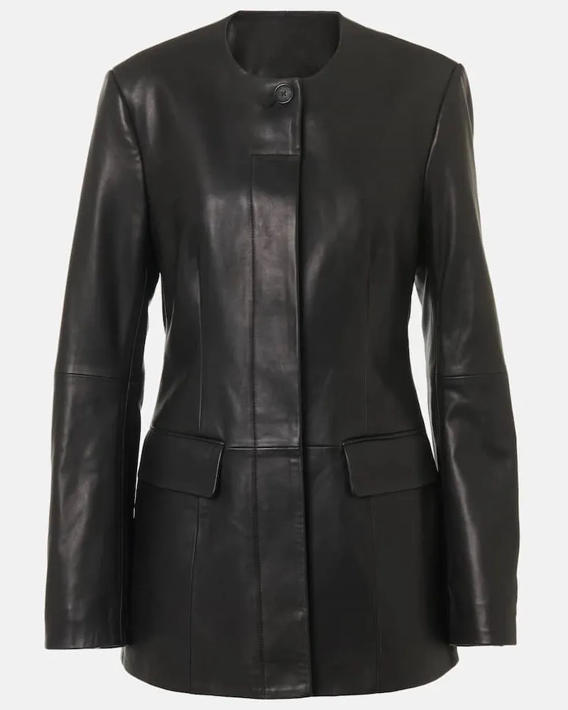 Totême Lederjacke Schwarz