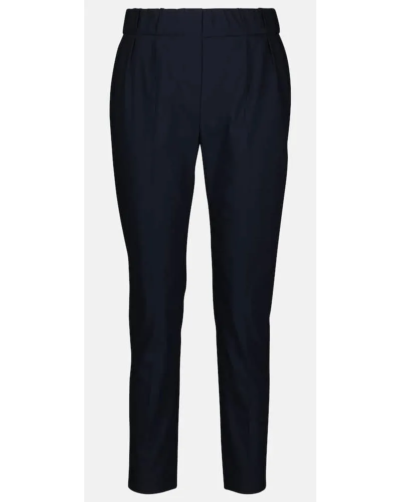 Brunello Cucinelli Hose aus einem Baumwollgemisch Blau