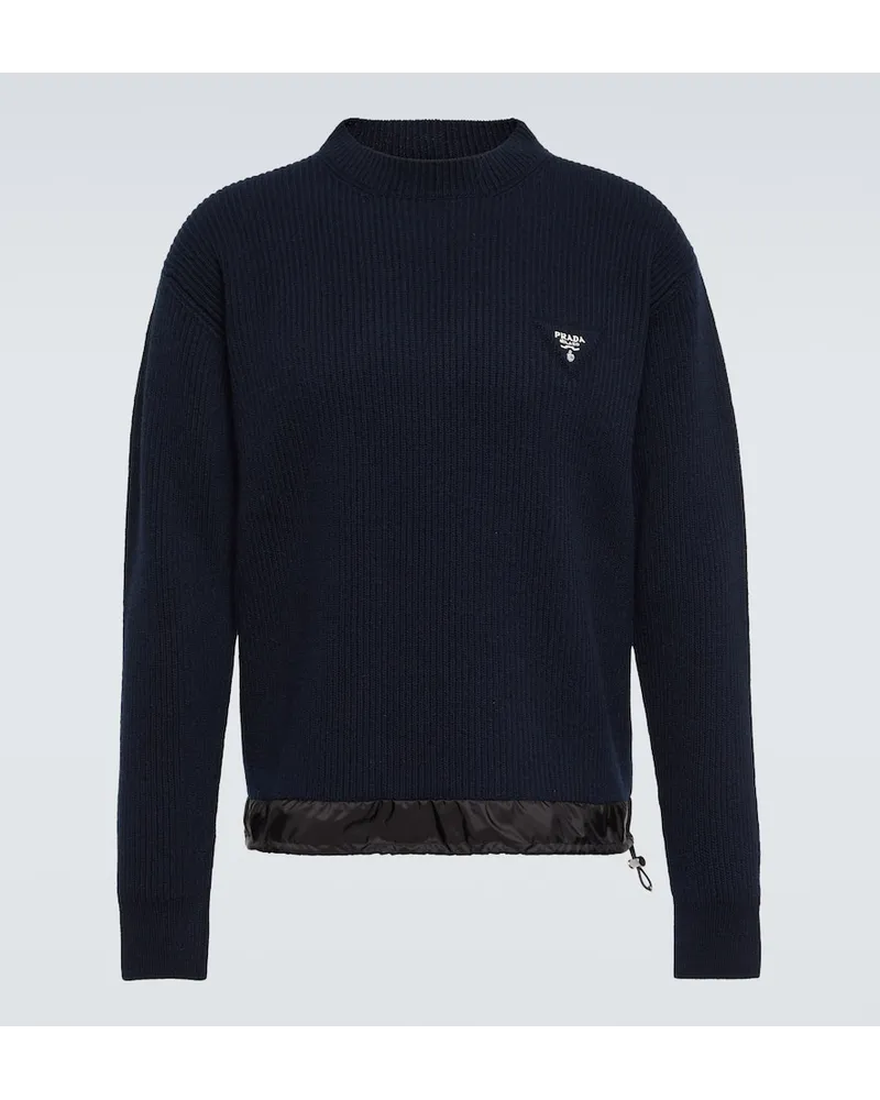 Prada Pullover aus Wolle und Kaschmir Blau