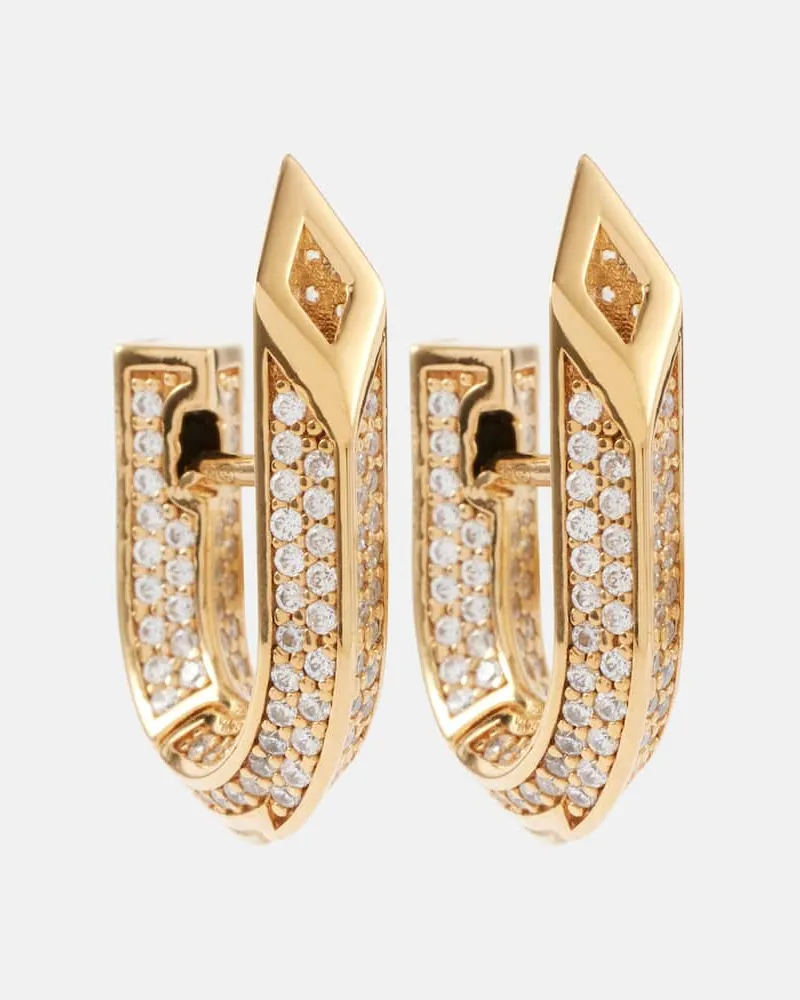 Burberry Ohrringe Hollow mit Kristallen Gold