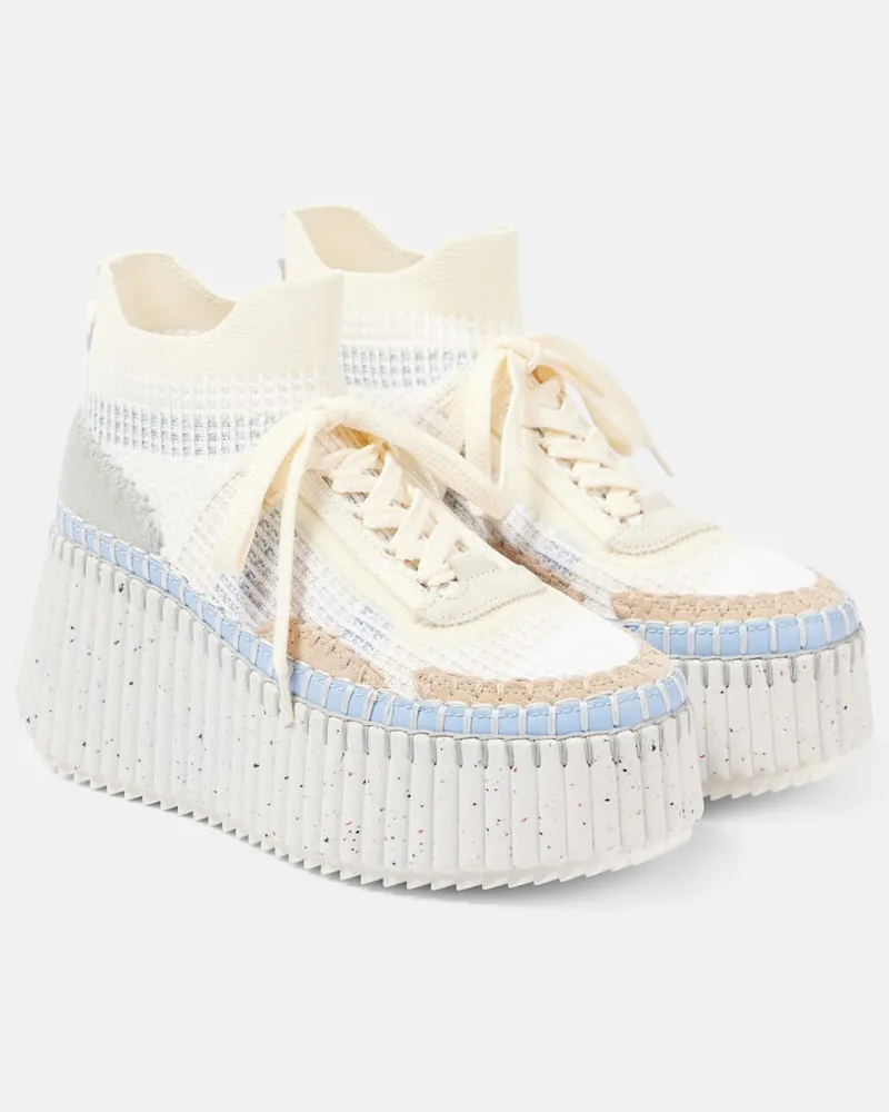 Chloé Chloé Plateau-Sneakers Nama Weiß