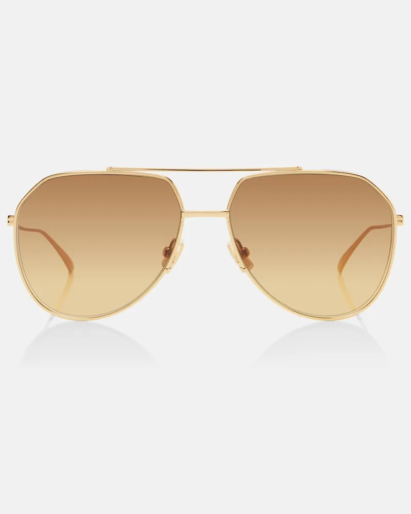 Bottega Veneta Aviator-Sonnenbrille Light Ribbon Gold