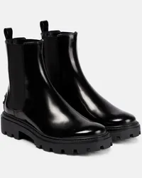 TOD'S Chelsea Boots aus Leder Schwarz