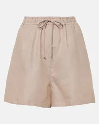 Loro Piana Shorts Perth aus Leinen Beige