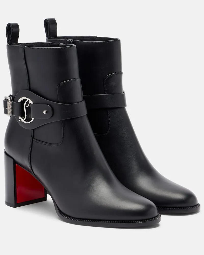 Christian Louboutin Ankle Boots Dianouchette 70 aus Leder Schwarz