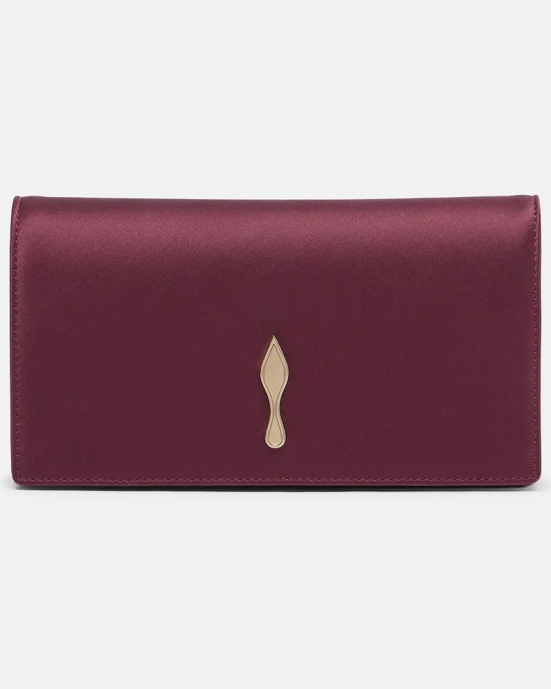 Christian Louboutin Clutch Bettina aus Satin Burgund