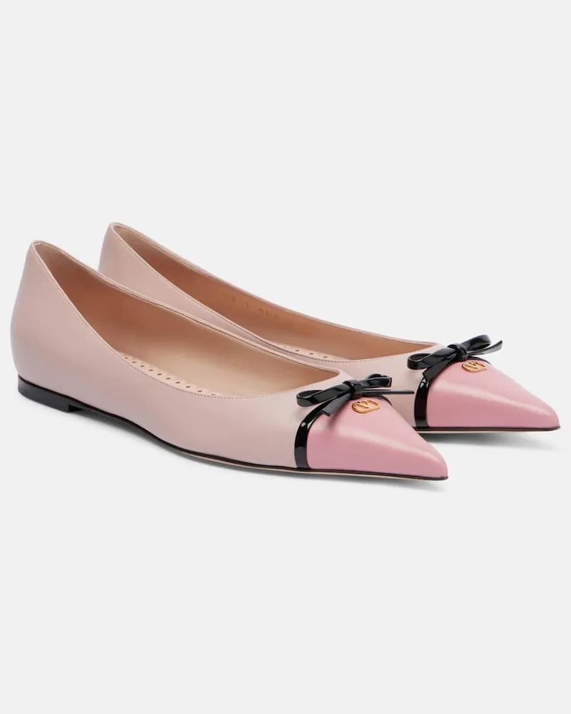 Valentino Garavani Ballerinas Bepointy aus Leder Rosa