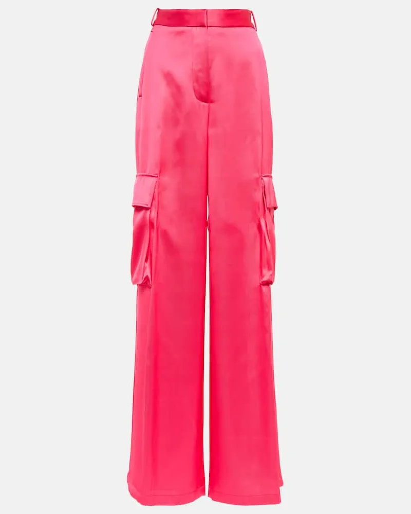Versace Cargohose aus Satin Rosa