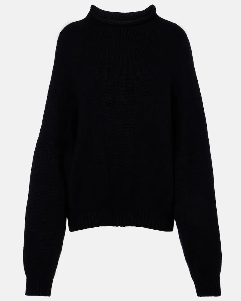 KHAITE Rollkragenpullover Juniper aus Kaschmir Schwarz