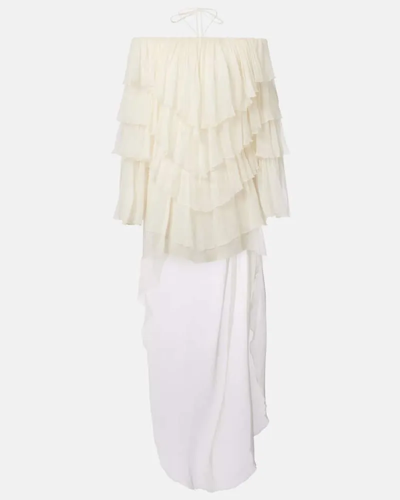 Blumarine Minikleid aus Seide Weiß