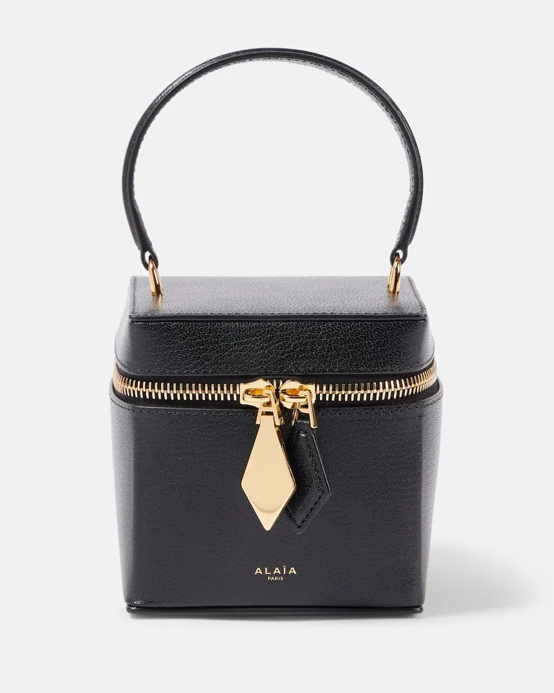 Alaïa Alaïa Schultertasche Cube aus Leder Schwarz