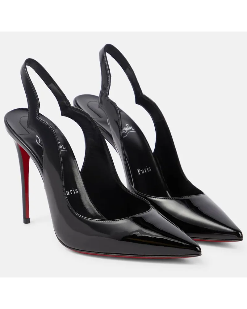 Christian Louboutin Slingback-Pumps Hot Chick aus Leder Schwarz