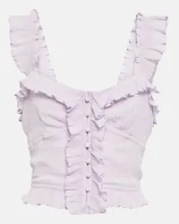 Isabel Marant Cropped-Top Gimsy aus Crepe Lila