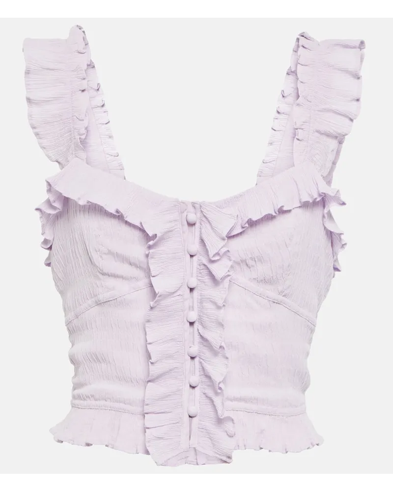 Isabel Marant Cropped-Top Gimsy aus Crêpe Lila