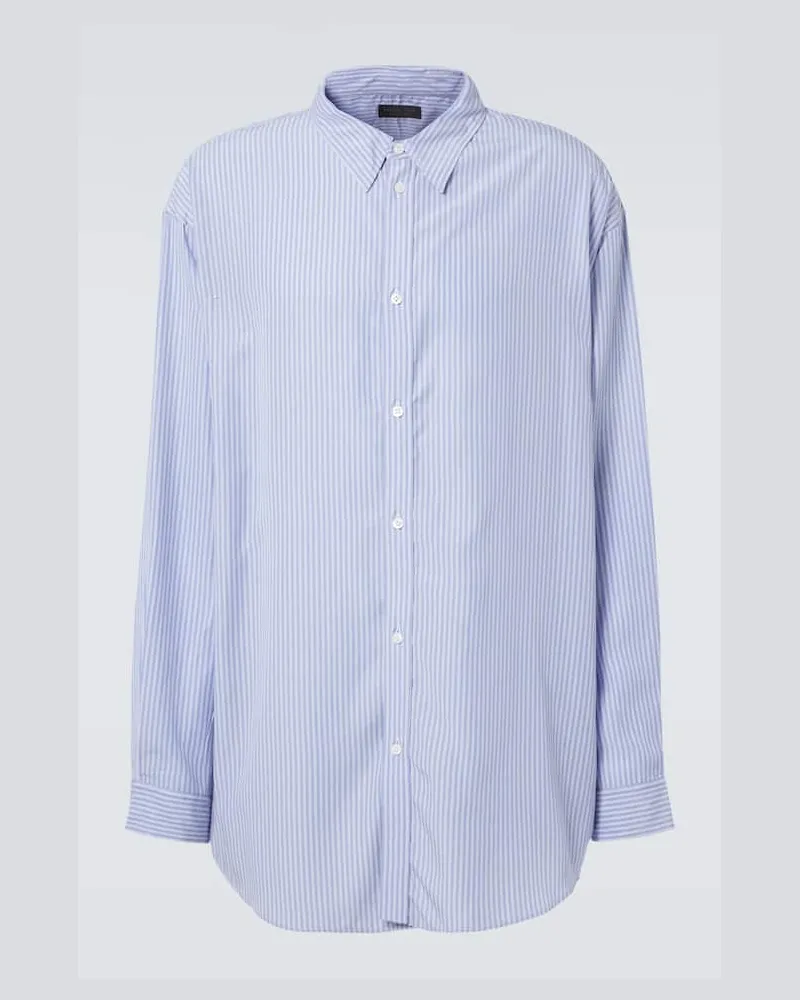 Balenciaga Oversize-Hemd Flowing Blau