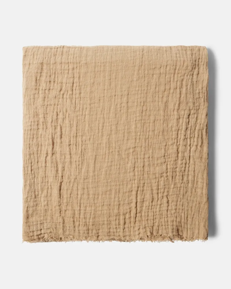 Once Milano Decke aus Leinen Beige