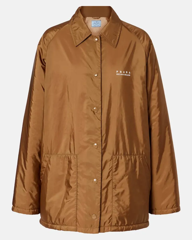 Prada Blouson aus Re-Nylon Braun